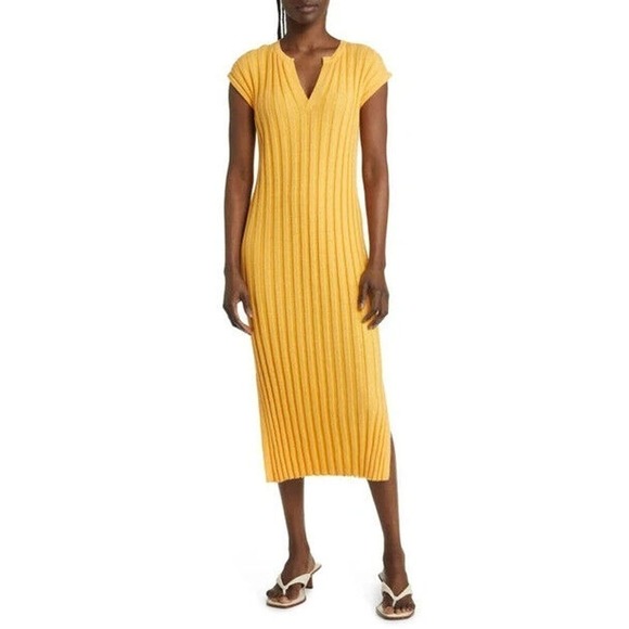 NWT Rails Ashley Ribbed Midi Sweater Dress 891B-142B-2637 Women Melon Size Small - Picture 1 of 8